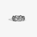 Iced Infinity Torn Ring - Hvid