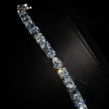 Mixed Shape Tennis Necklace (White Gold)