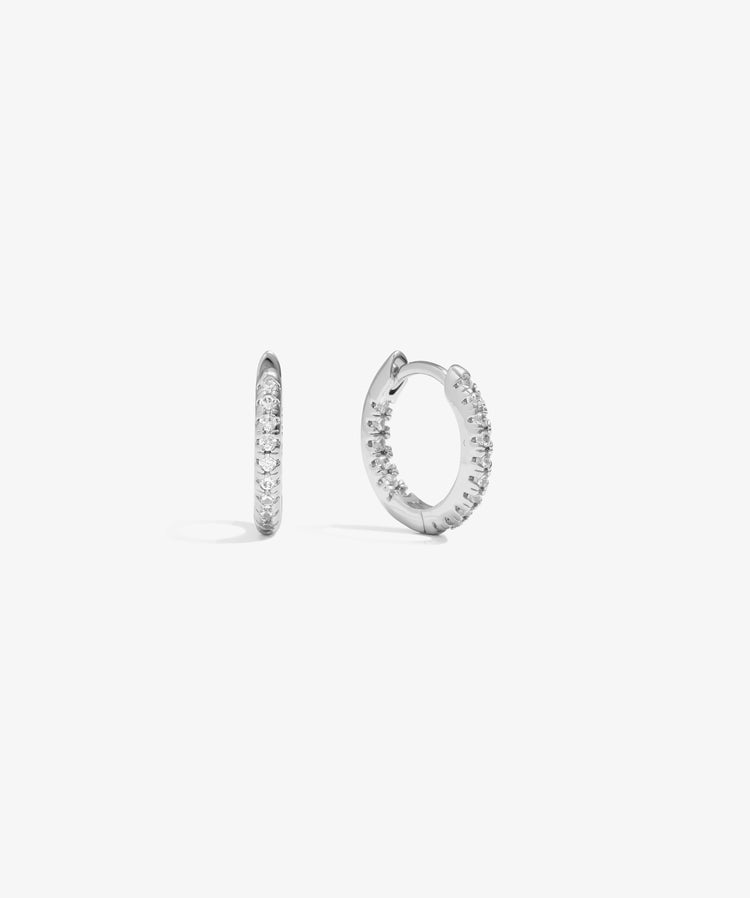 Hoop Earrings — White Gold view 1 | colour:white