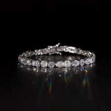 Mixed Shape Tennis Bracelet (White Gold)