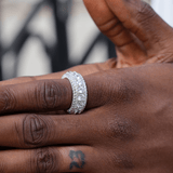 5-Row Band Ring in White Gold