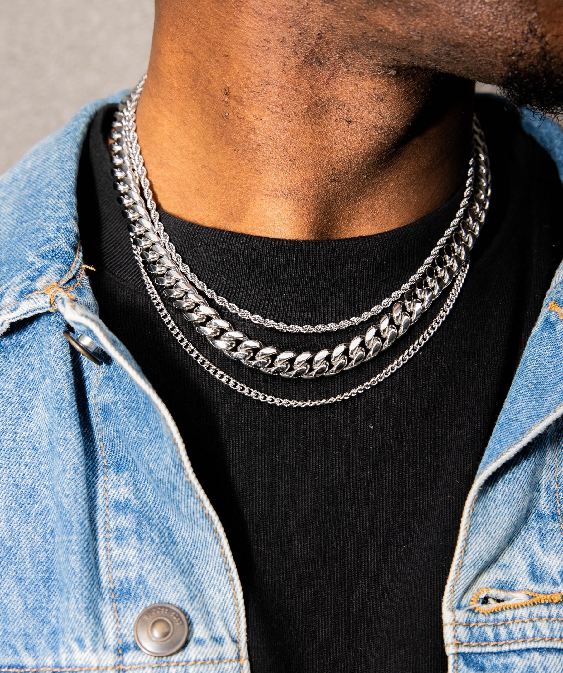 White Gold Cuban Link Chain, 10mm Miami Cuban Link Bracelet in White Gold