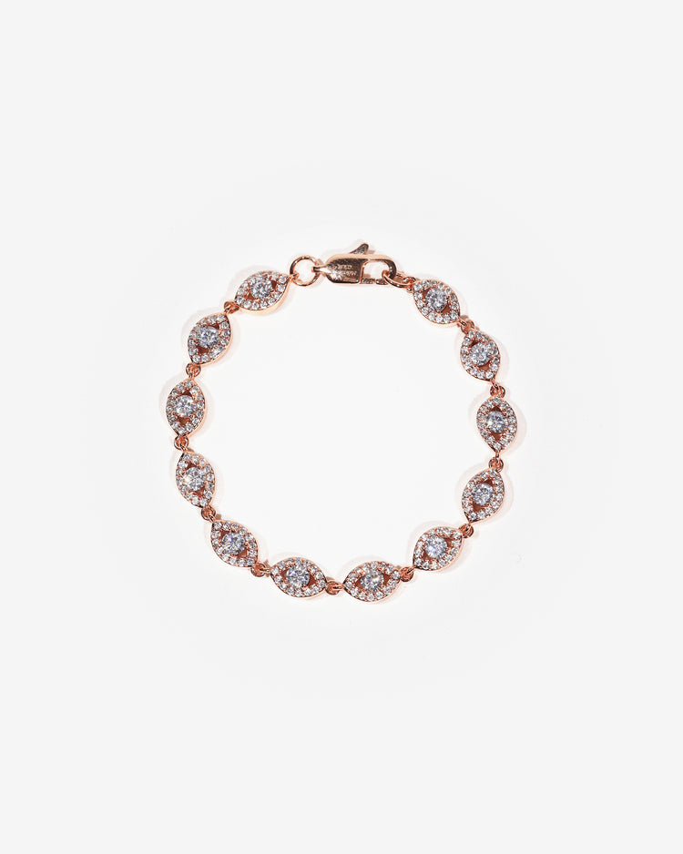 6mm Eye Bracelet | colour:rose | Product view