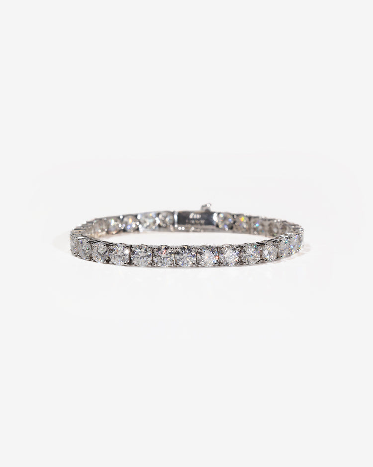 Diamond Tennis Bracelet | colour:white | Product view