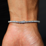 4 mm tennisarmband (witgoud)