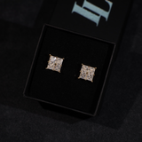 Firedobbelte Prinsesse-Slebne Øreringe (Guld)