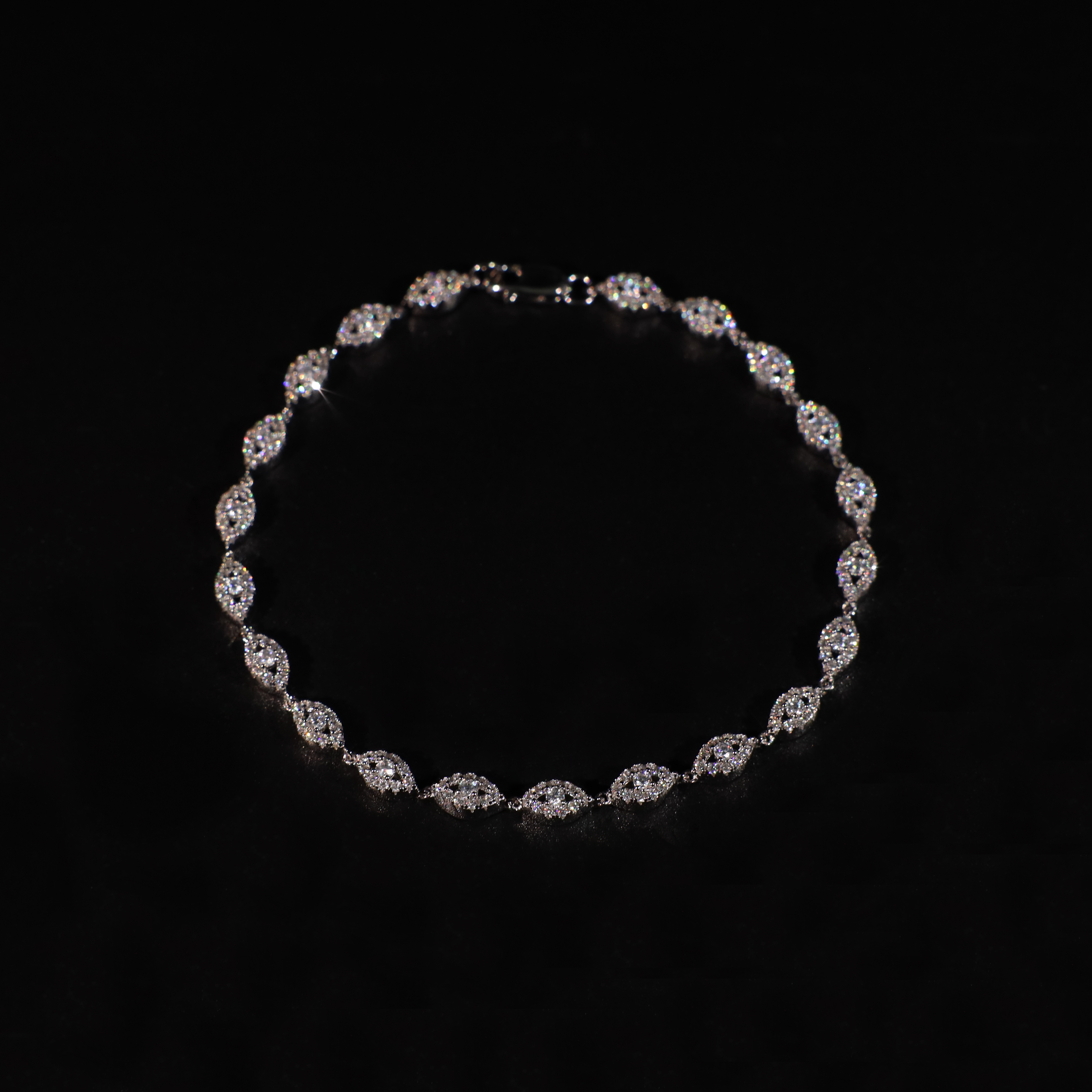 3mm Evil Eye Bracelet (Silver)