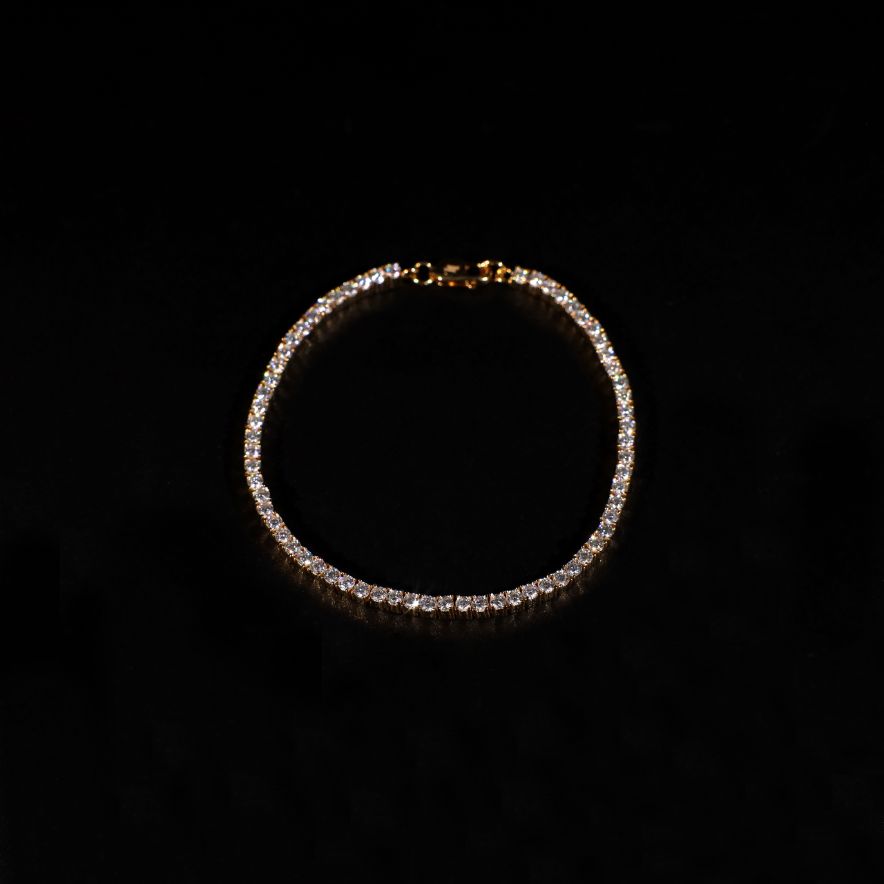 Micro Tennis Bracelet in Yellow Gold