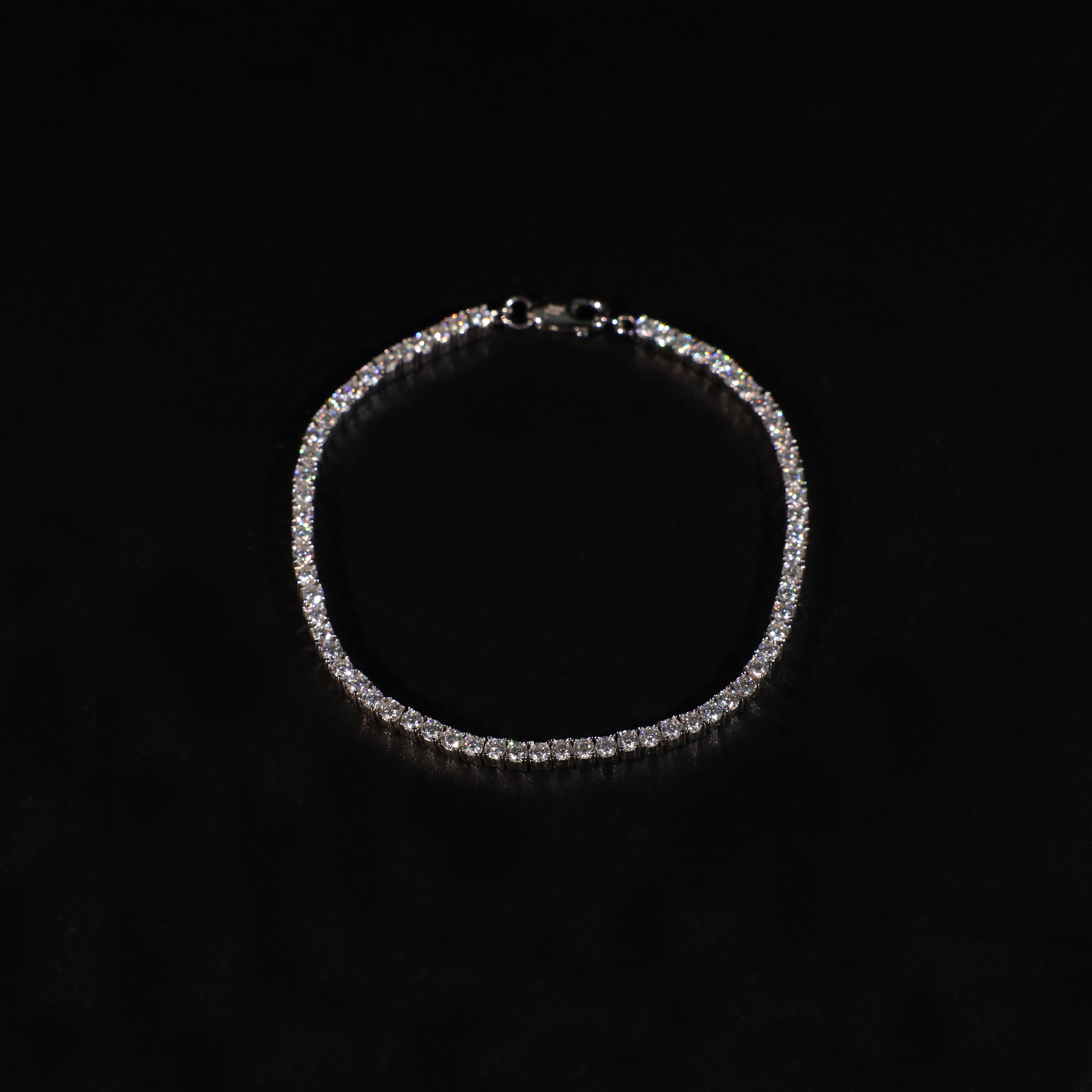 Micro Tennis Bracelet (Silver)