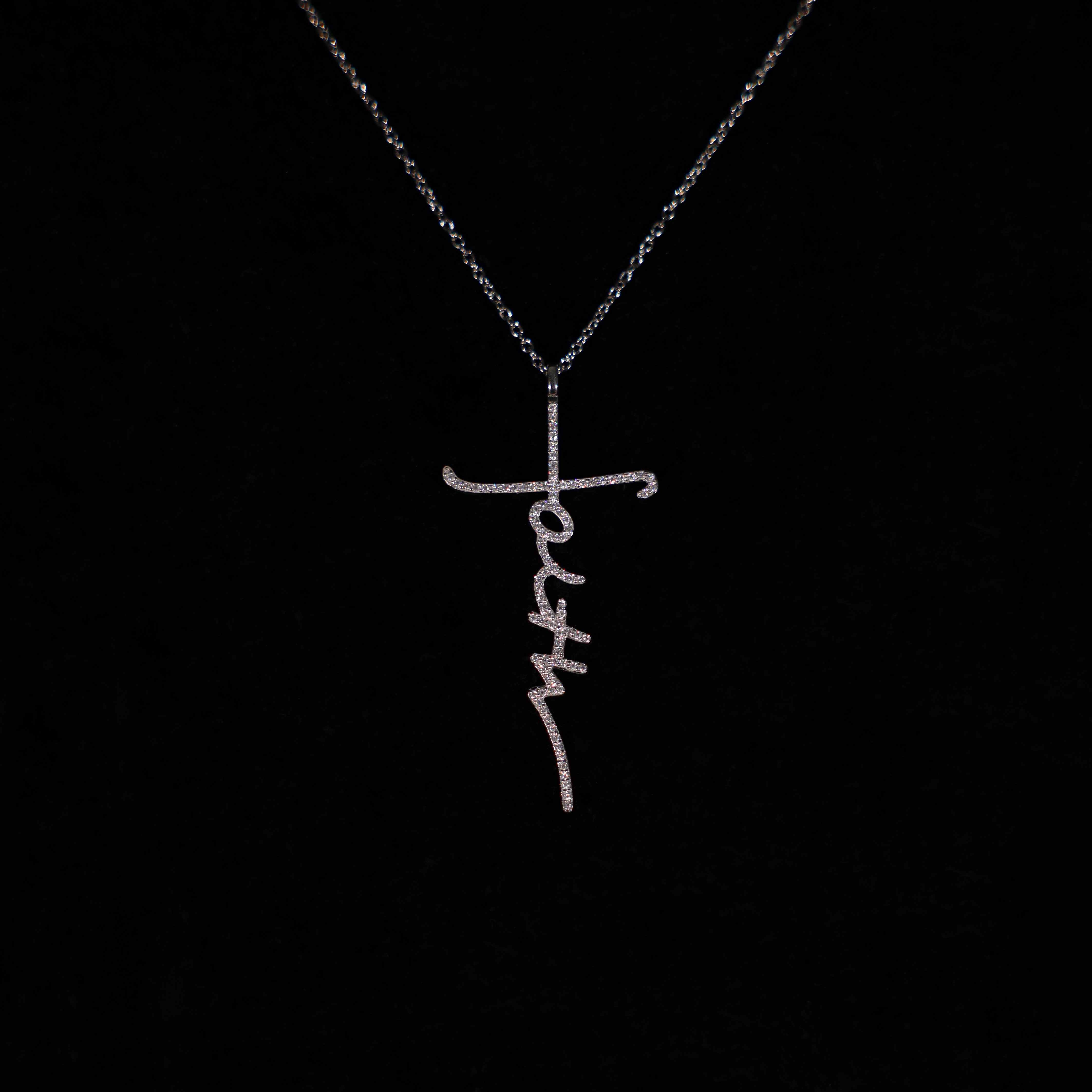 Faith Cross Necklace (Silver)