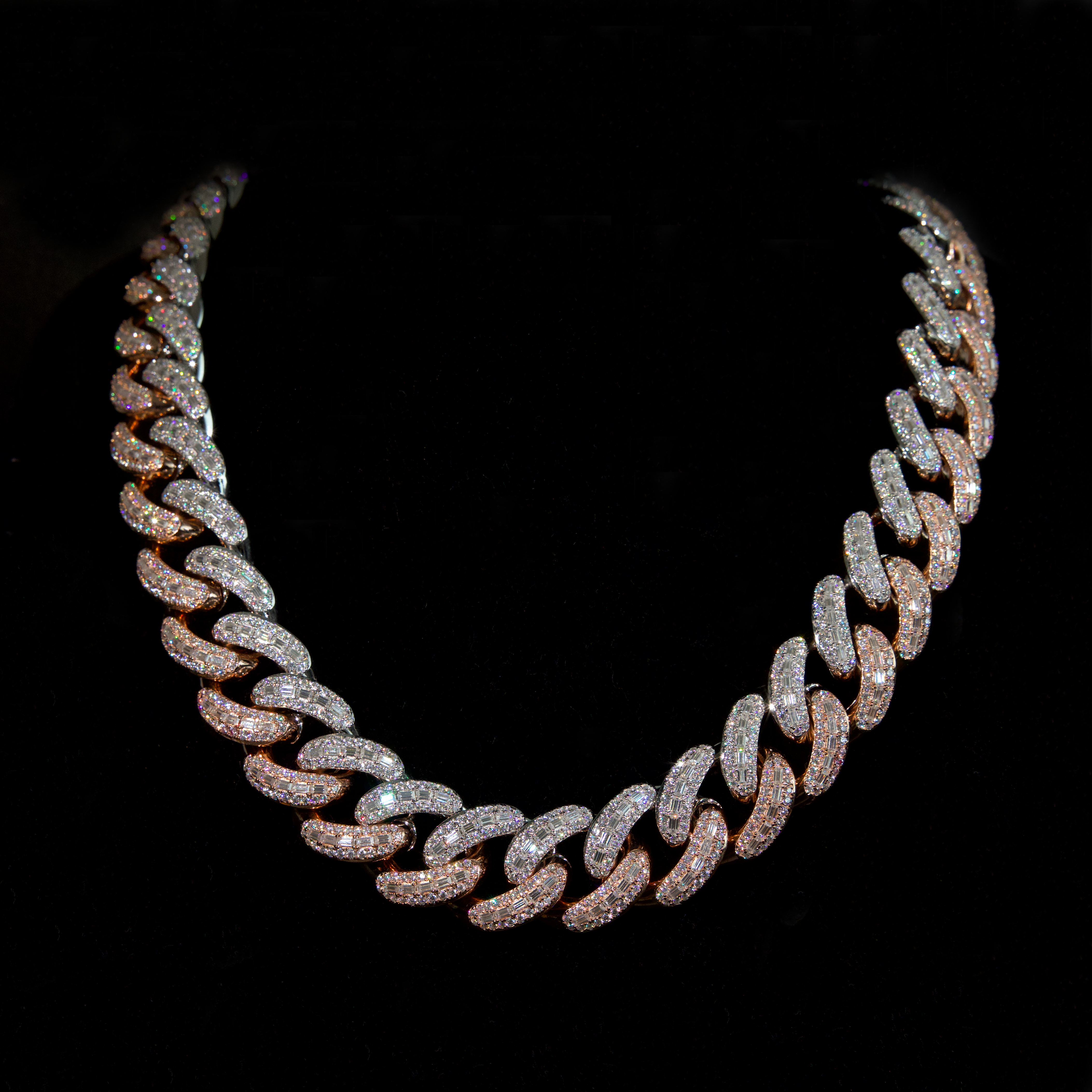 Two-Tone Emerald-Cut Chain