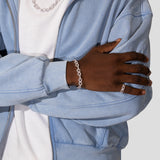 Iced Infinity Thorn Armband - Wit