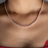 4 mm tennisketting in roségoud