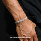 8 mm Cubaanse schakelarmband (roségoud)