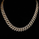 15 mm Cubaanse schakelketting met pootjes (goud)