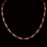 Halve set bolletjesketting (roségoud)