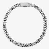 12mm Prong Cuban Link Chain - White