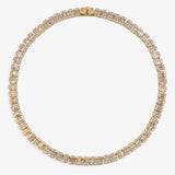 10mm Baguette Tennis Chain - Yellow