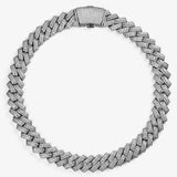 19mm Prong Cuban Link Chain - White