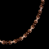 Halve set bolletjesketting (roségoud)