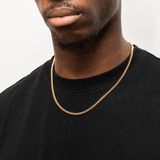 3mm Cuban Chain in Yellow Gold