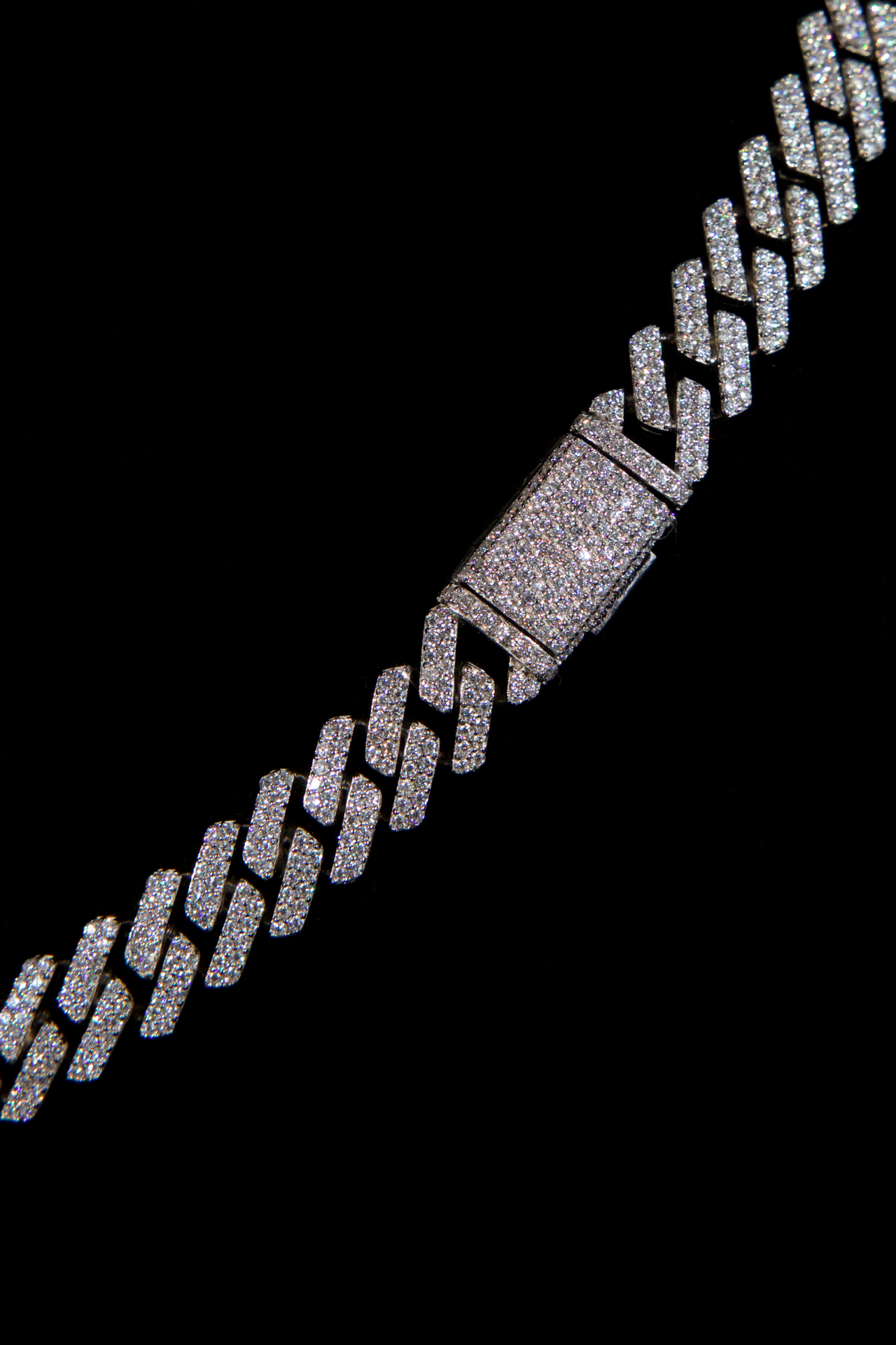 10mm Cuban Link Chain (White Gold)