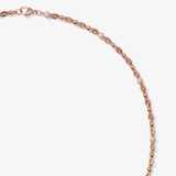 Alternating Iced Ball Chain - Rose