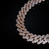 8mm Prong Cuban Link Chain (Rose Gold)