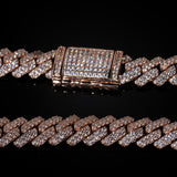 8mm Prong Cuban Link Chain (Rose Gold)
