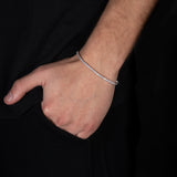 Micro Tennisarmband in witgoud