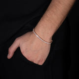 3 mm tennisarmband (roségoud)