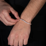 4 mm tennisarmband in roségoud