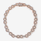 16mm Infinity Link Diamond Chain in rose gold — product detail
