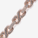 16mm Infinity Link Diamond Chain in rose gold — product detail