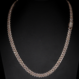 8mm Prong Cuban Link Chain (Rose Gold)
