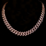 15 mm Miami Cubaanse schakelketting (roségoud)