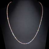 Micro Tennis ketting in roségoud