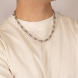 Half-Set Ball Chain - White