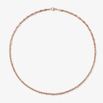 Alternating Iced Ball Chain — Rose Gold view 1 | colour:rose