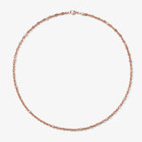 Alternating Iced Ball Chain — Rose Gold view 1 | colour:rose