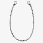 ICED London silver pavé chain bracelet with circular end clasps, displayed on white background for style and sparkle.