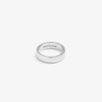 Classic Band Ring — White Gold studio view | colour:white