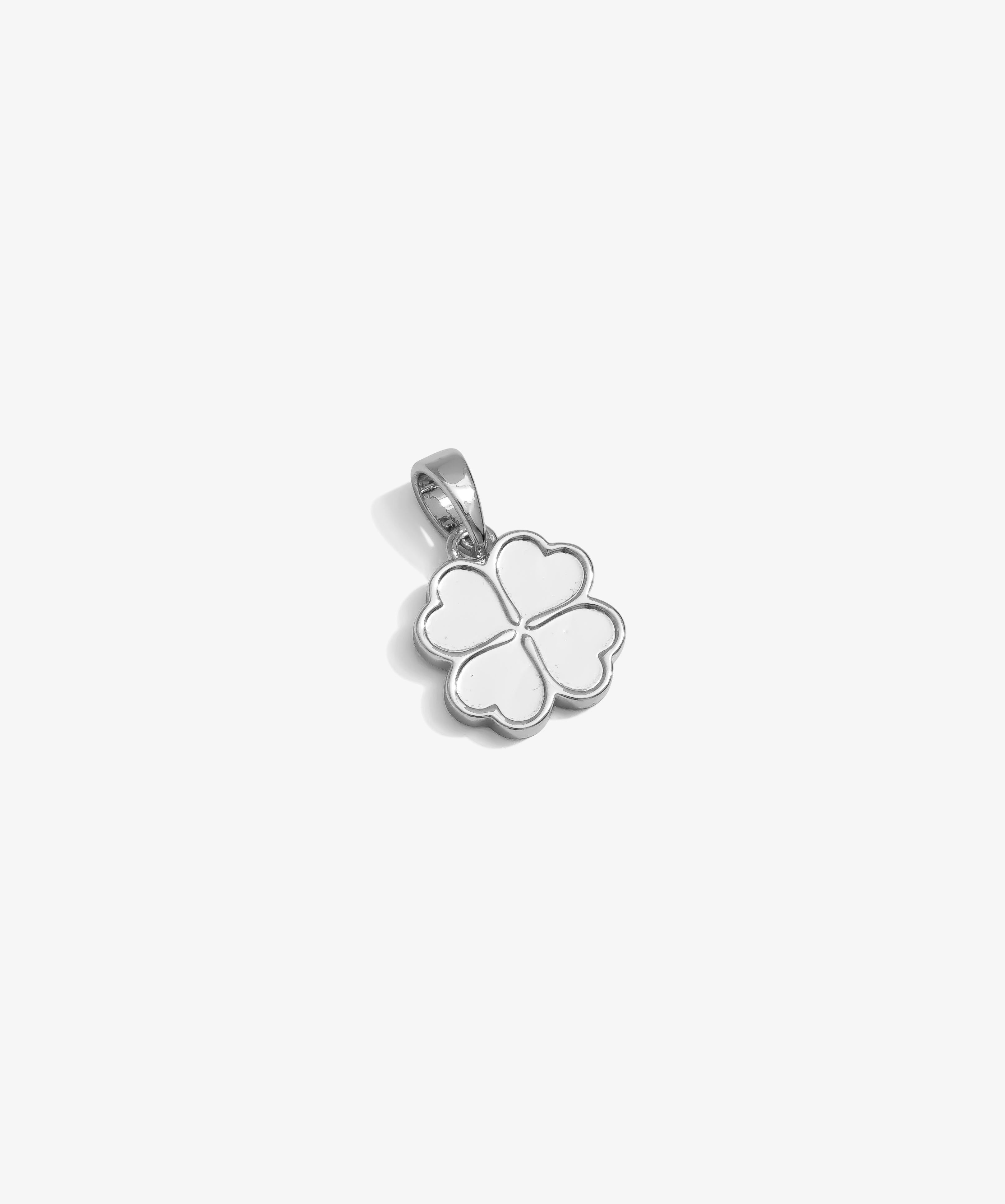 Clover Pendant — White Gold view 1 | colour:white