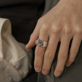 Double Dice Ring - White