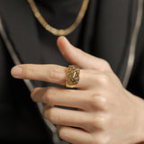 Double Dice Ring - Yellow