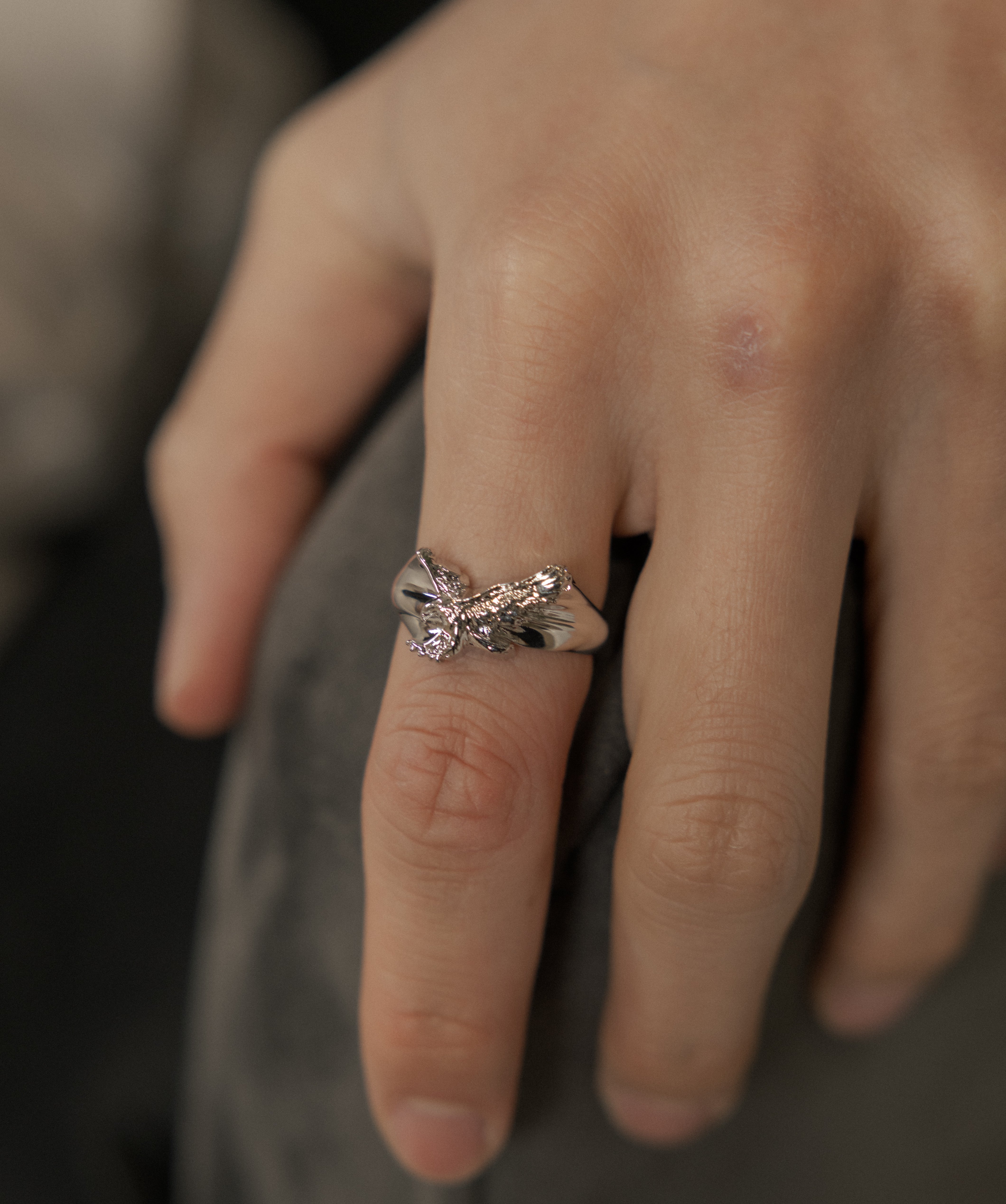 Eagle Ring — White Gold view 2 | colour:white