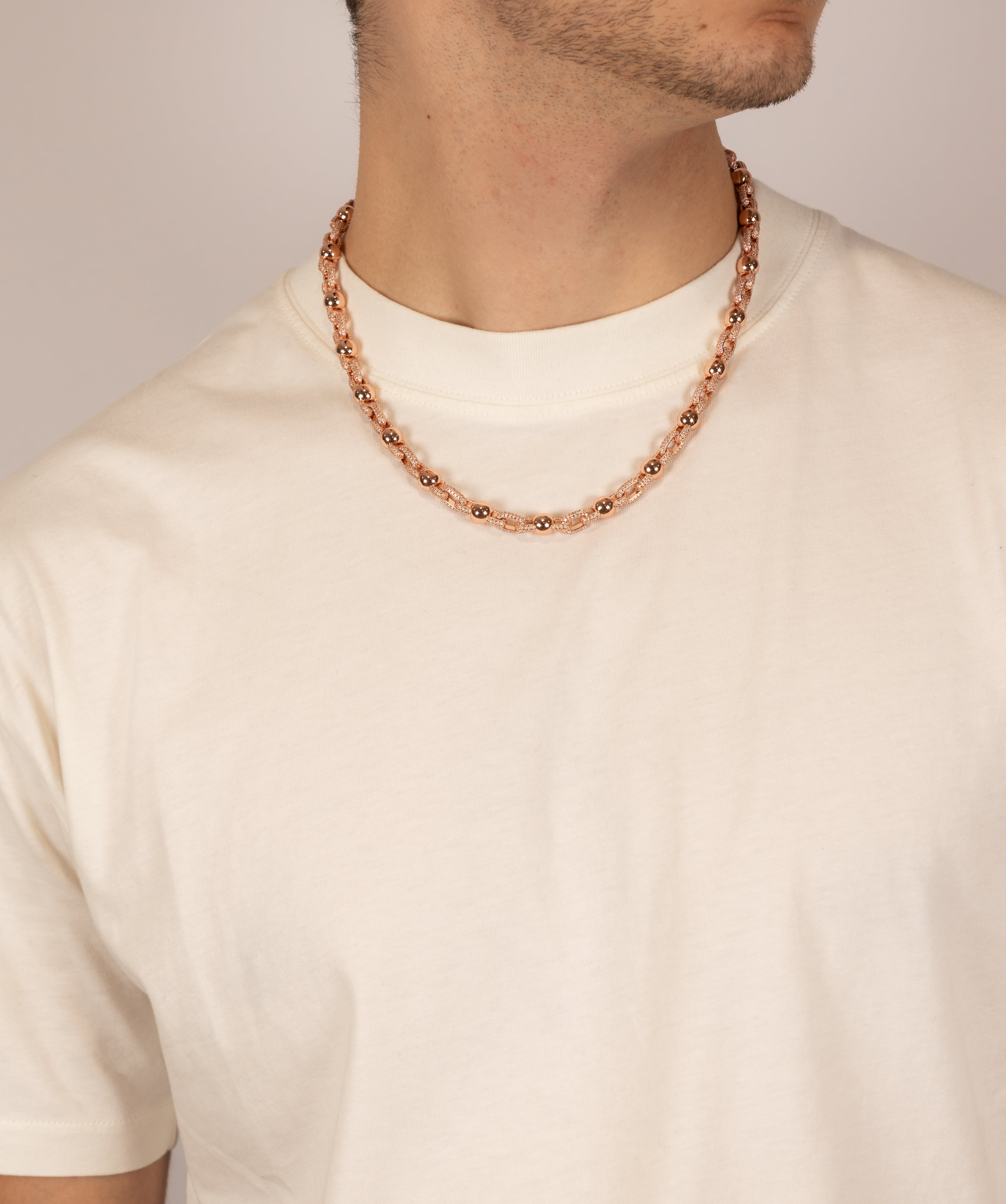 Half-Set Ball Chain — Rose Gold view 3 | colour:rose