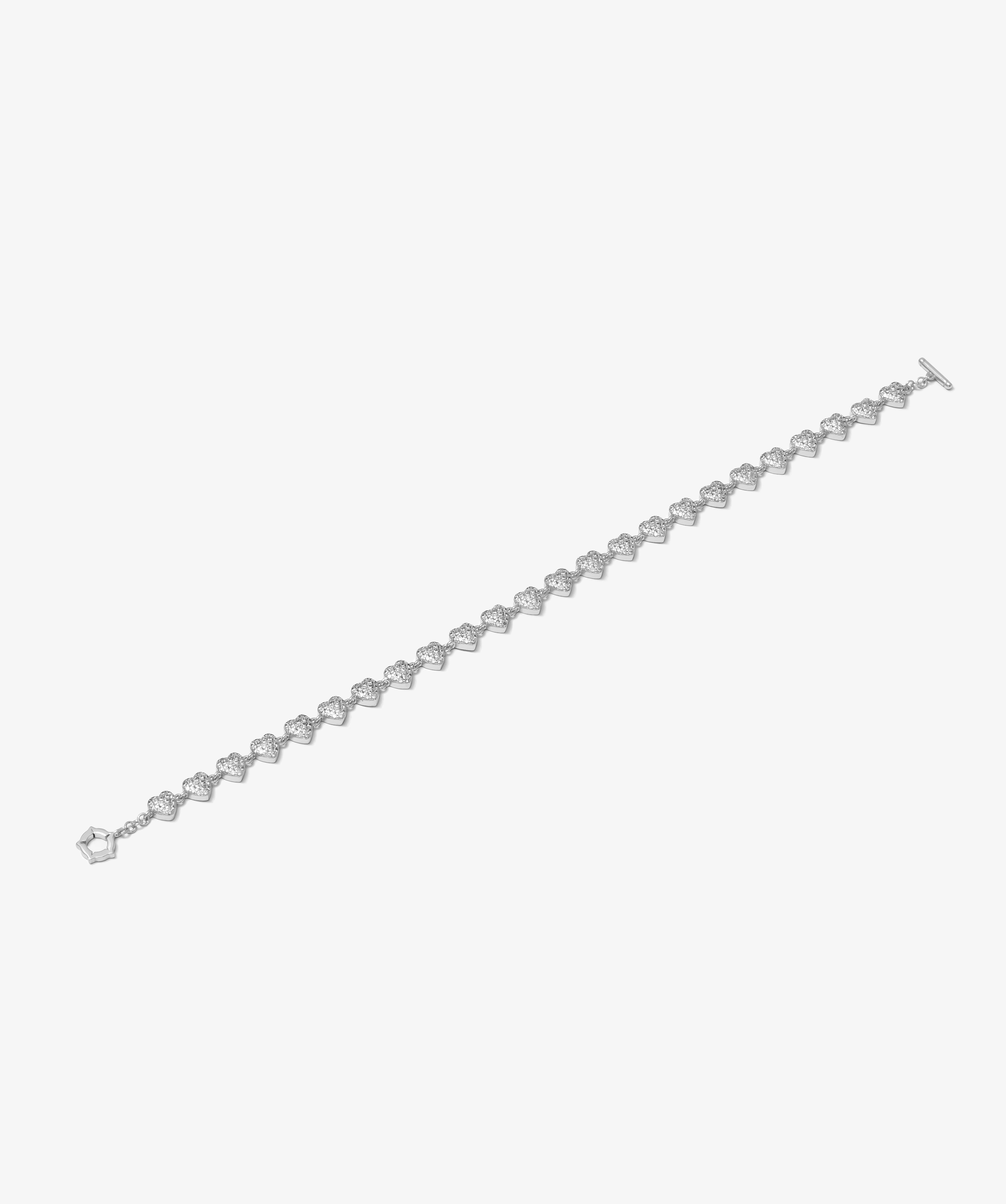 Heart Bracelet — White Gold view 1 | colour:white
