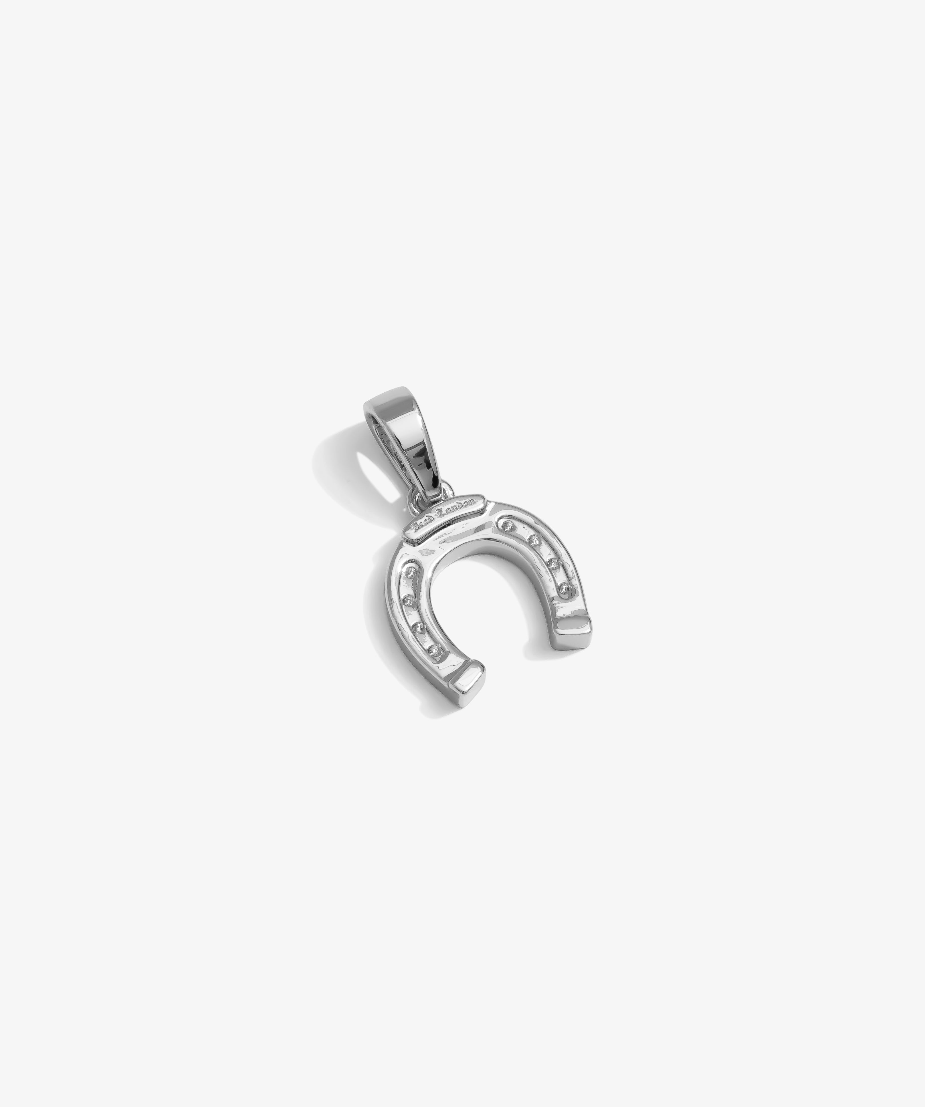 Horseshoe Pendant — White Gold view 1 | colour:white