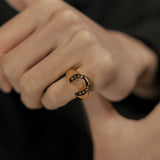 Horseshoe Ring - Yellow